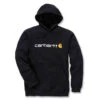 Carhartt Signature Logo Hooded Sweatshirt -Motorcycle Equipment Store carhartt signature logo hooded sweatshirt