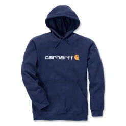 Carhartt Signature Logo Hooded Sweatshirt -Motorcycle Equipment Store carhartt signature logo hooded sweatshirt 3